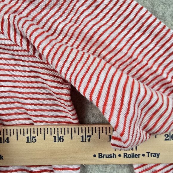 Womens Off-Shoulder Red & White Striped Top - Size S - Picture 5 of 6